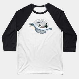 Turtle Snow Globe Baseball T-Shirt